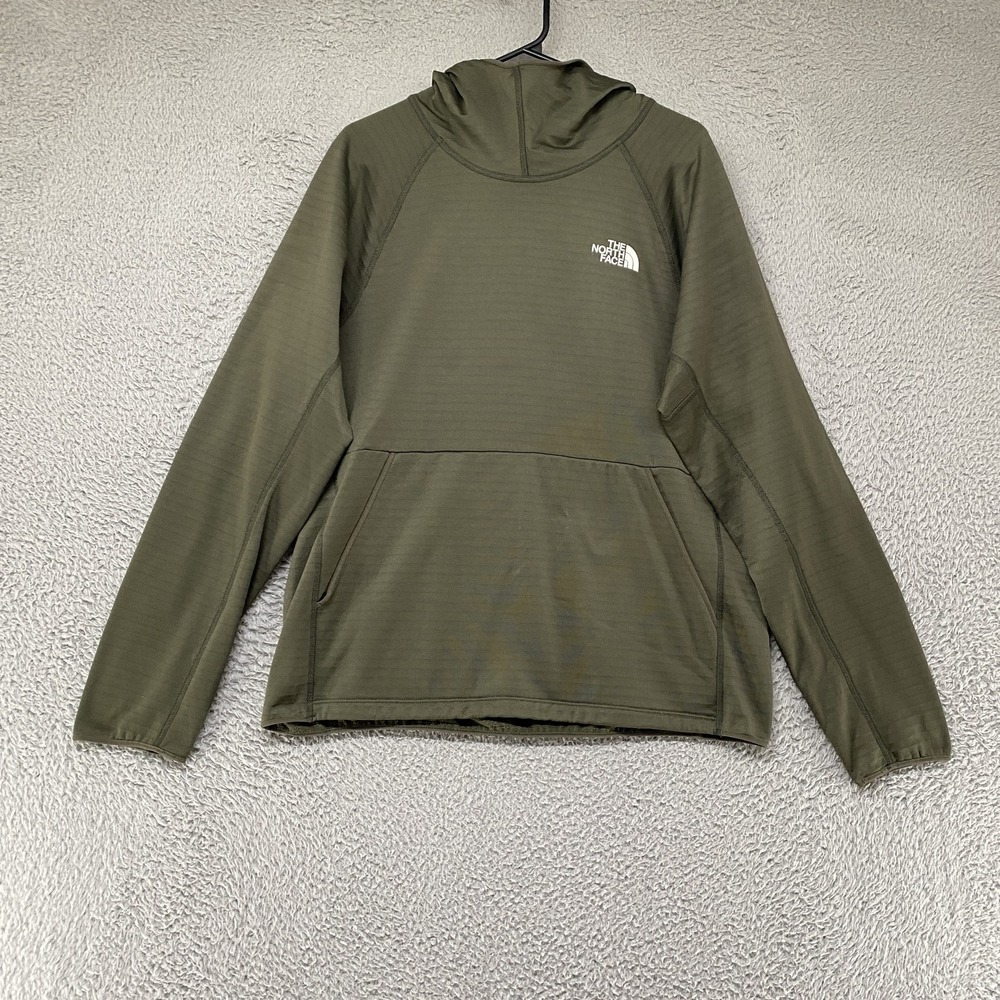 The North Face Hoodie Mens Large Green Pullover Fleece Echo Rock Outdoors